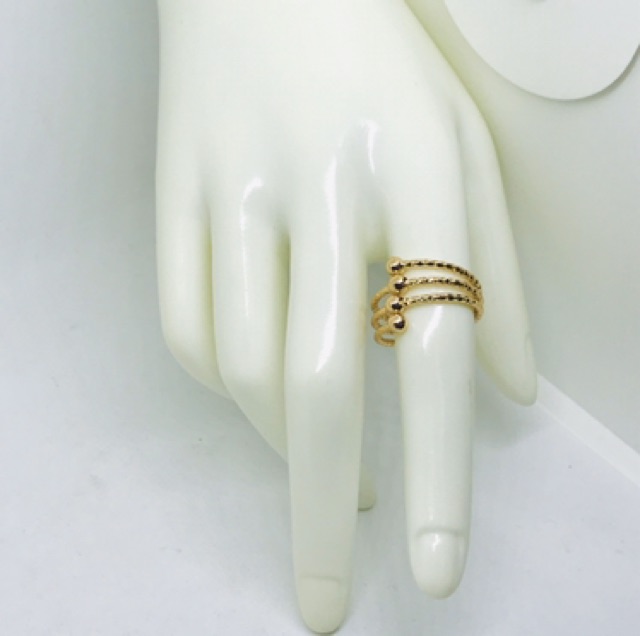 Cincin wanita // cincin spiral //cincin lapis emas //perhiasan// cincin