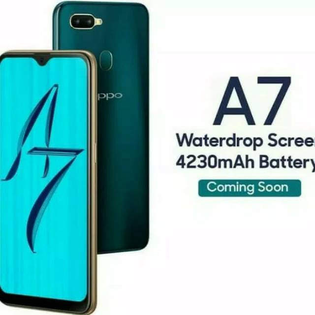 NEW OPPO A7 RAM 4/64GB (A7 RAM 4/64GB) GARANSI RESMI SEIN - Gold - Blue