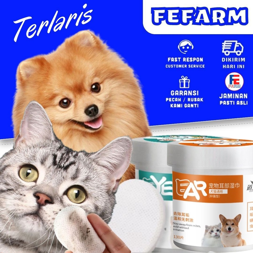 TISU MATA TELINGA KUCING TISU MATA TELINGA ANJING DOG CAT EAR EYE WIPES