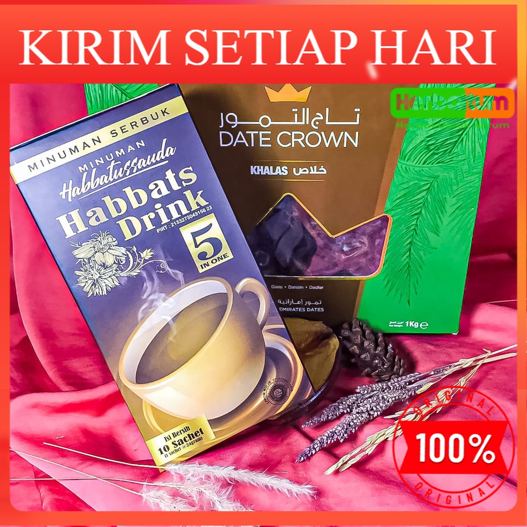 

Minuman Habatusauda PLUS Kurma MURAH - KURMA KHALAS 1 KG - HABBATS DRINK 5 IN 1 - IZIN BPOM