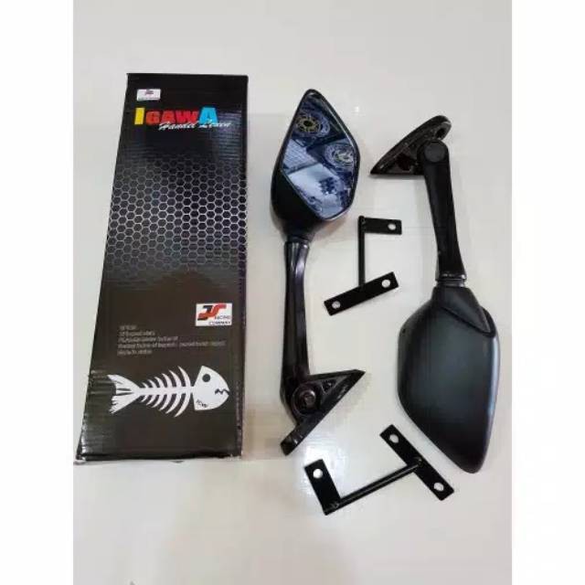 Spion R15 R25 NMax Panjang Karbon Lipat kaca biru dan kaca putih KING DIAMOND89