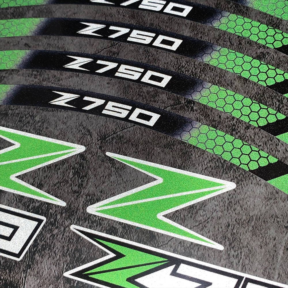 Stiker Reflektif Untuk Pinggiran Velg Motor KAWASAKI Z750 Z750 KAWASAKI Z750