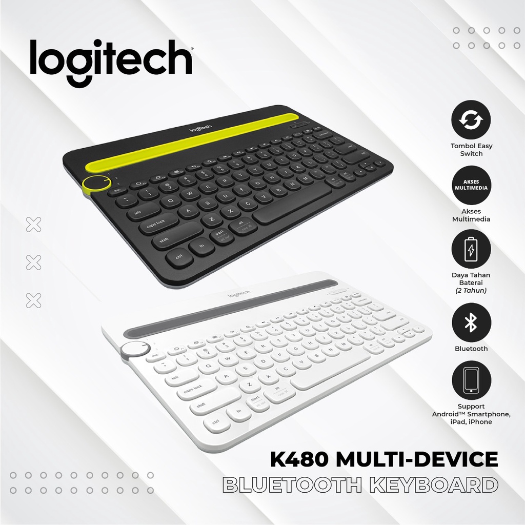 Keyboard Wireless Bluetooth Logitech K480 / K 480 Multi Device