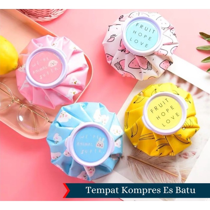 Cold Compess Ice Bag Kantong Kompres Es Air Panas Demam Luka Memar - Merah Kitty