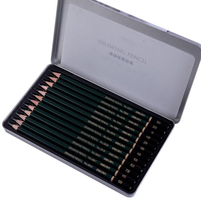 

Deli Paitingpencil 12Pcs/Box 3H S/D 9B S949 055