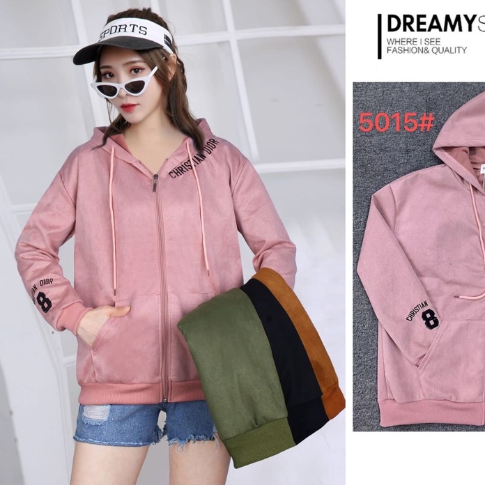 Jaket Suede Import Bordir Branded MOJO 5015-#5015