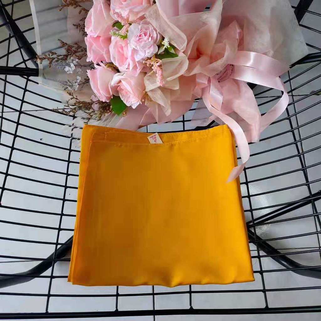 Murah Meichen Kerudung Hijab Paris Polos Segi Empat Jilbab Daily Basic Premium-Kuning