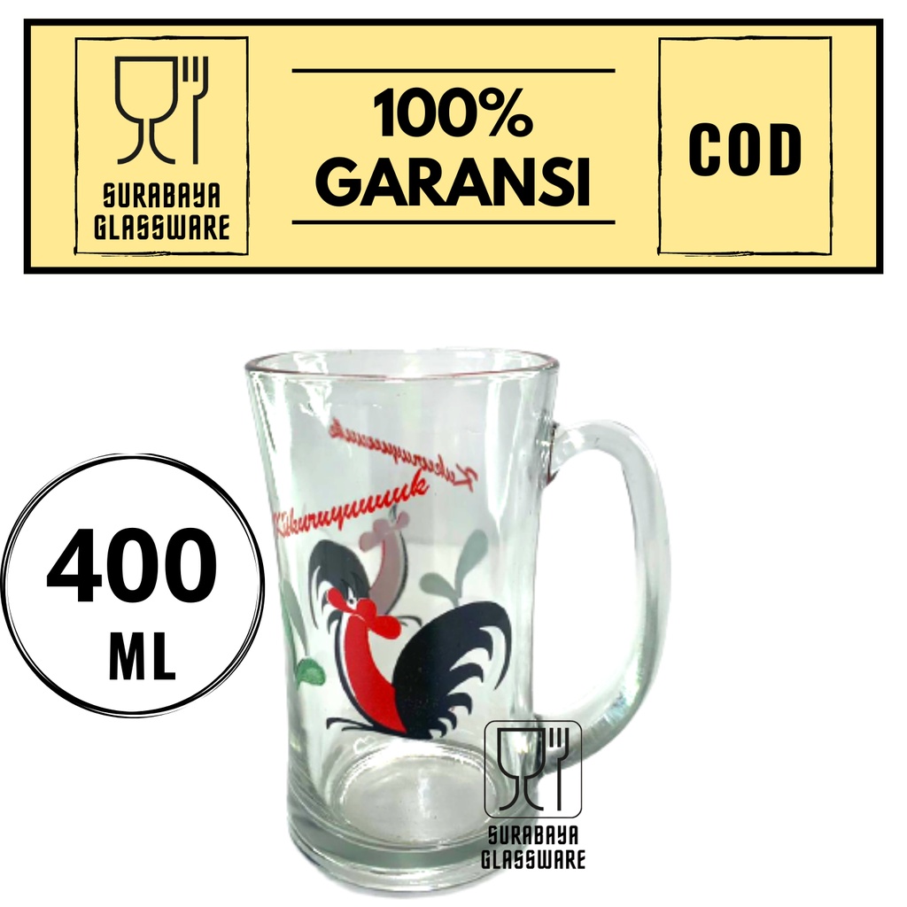 GELAS KACA CANGKIR MUG CUP 400 ML GELAS MINUM KACA GELAS BELING GAGANG SOUVENIR GELAS GELAS KOPI TEH