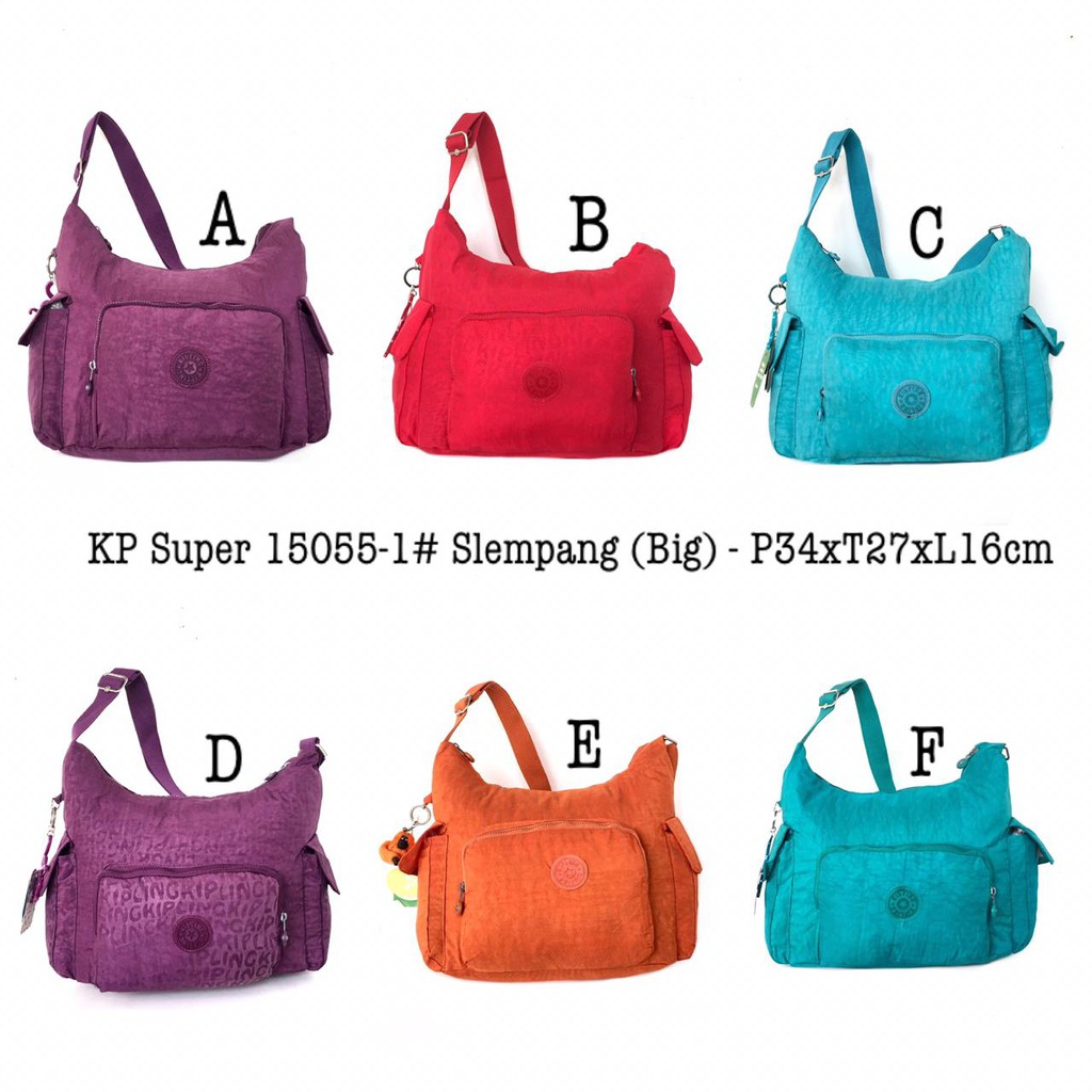 TAS KIPLING SELEMPANG ORI SUPER WANITA KP 15055 BESAR KANTONG SAMPING SLINGBAG CEWEK JALAN