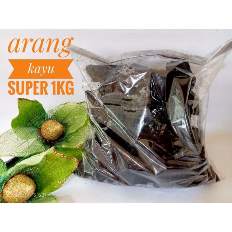 Arang kayu bakar arang super 1000gram/pak