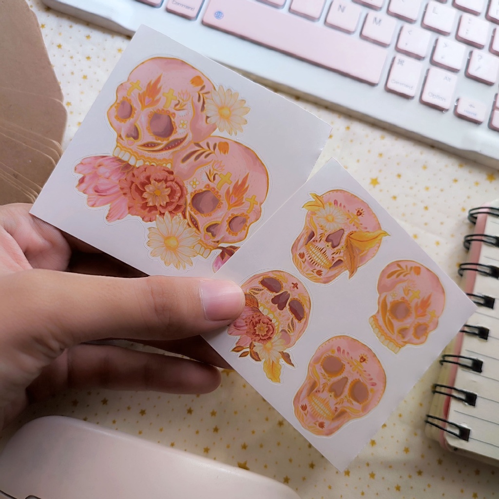 

STIKER PINK SKULL AESTHETIC STIKER AESTHETIC TUMBLR SET
