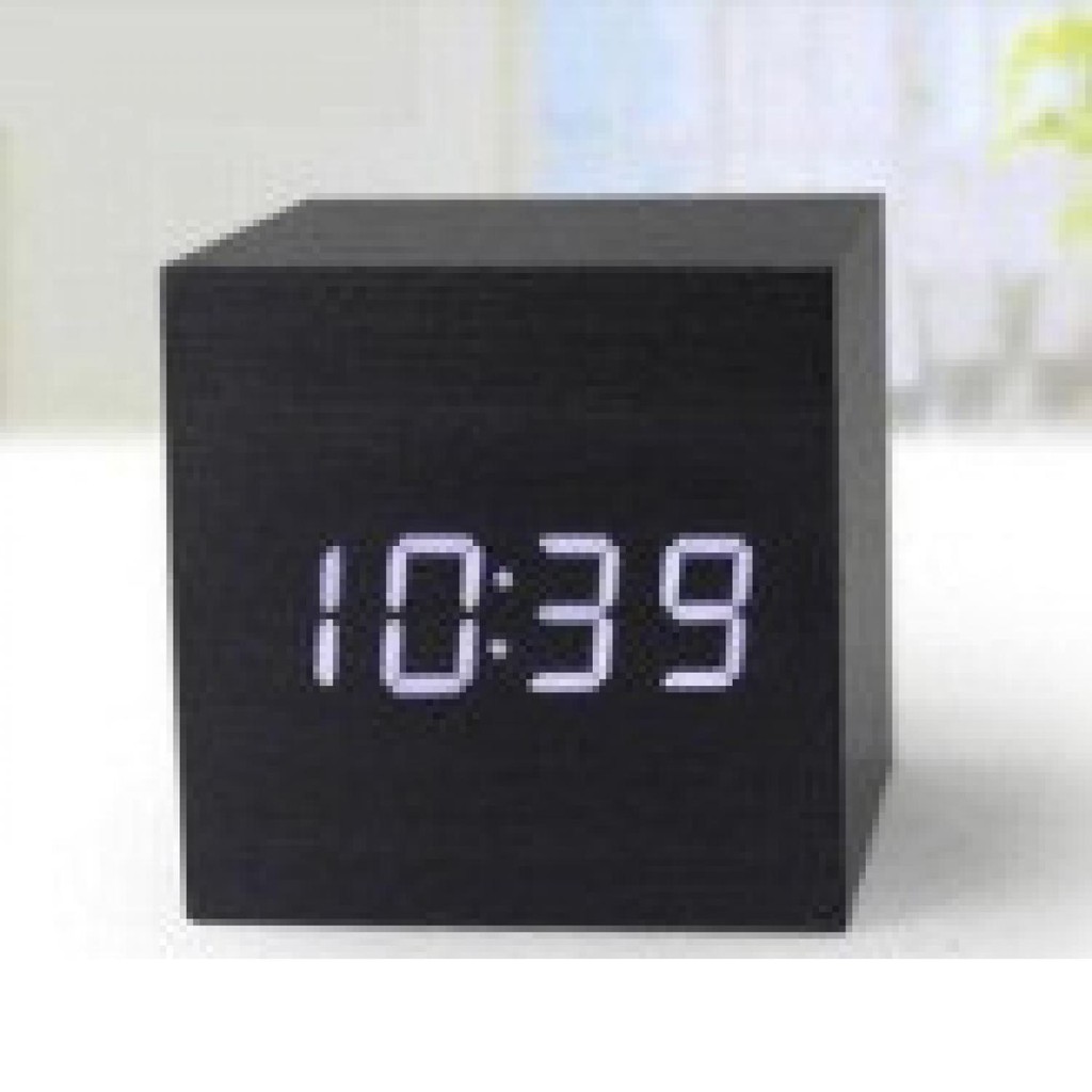 COD JAM DIGITAL LED KAYU JAM WEKER WAKER BEKER ALARM MEJA WOOD CLOCK UNIK MURAH B70