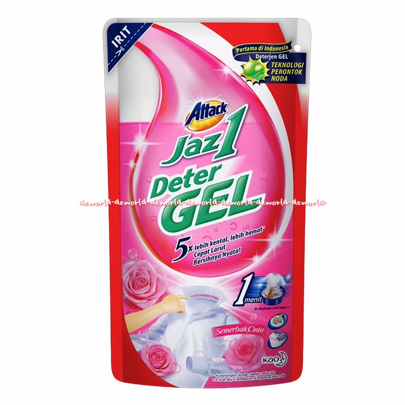 Attack Jaz 1 Deter Gel 5x Lebih Kental Sabun Cuci Cair Gel 750ml Pesona Segar Semerbak Cinta Atack Jaz1