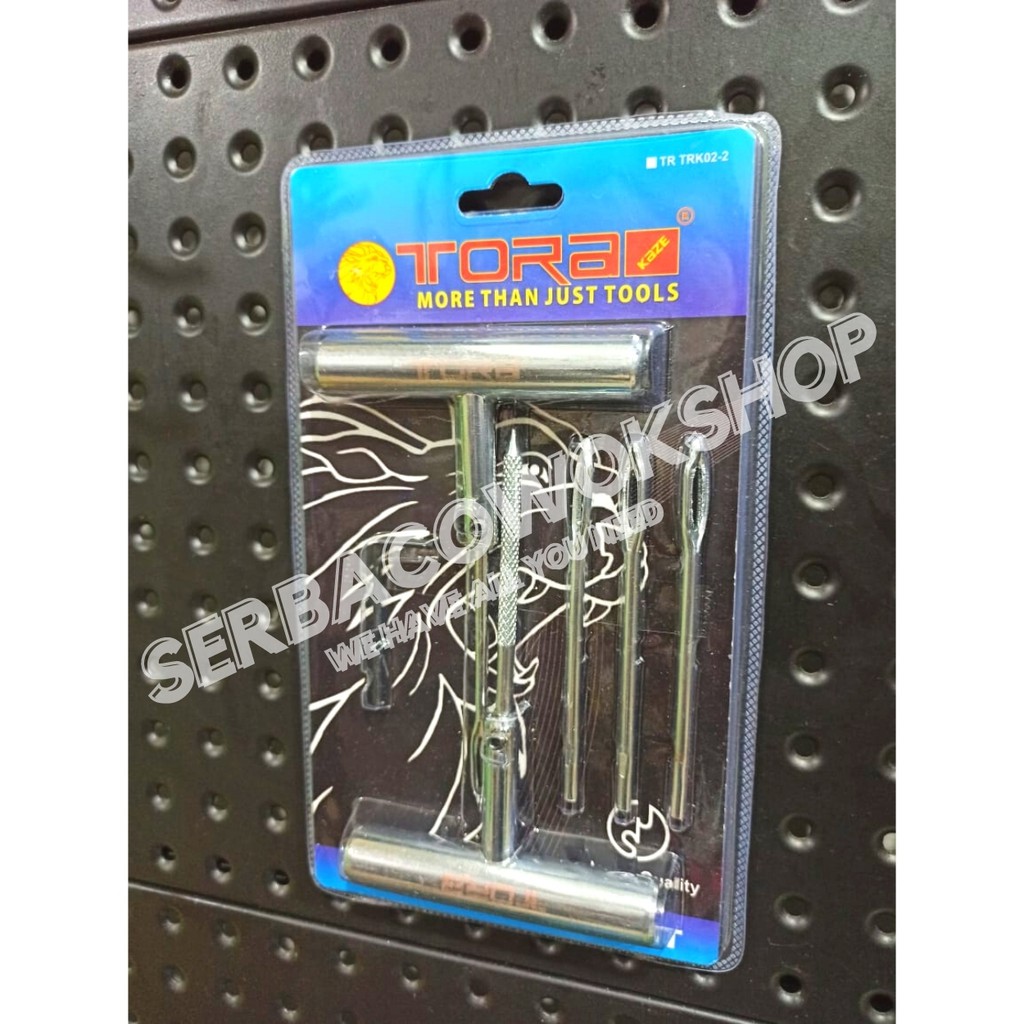 Tora Alat Tambal Ban Tubles Besi Tubbless Set 6 Pcs Motor-Mobil Toolskit Termurah Berkualitas