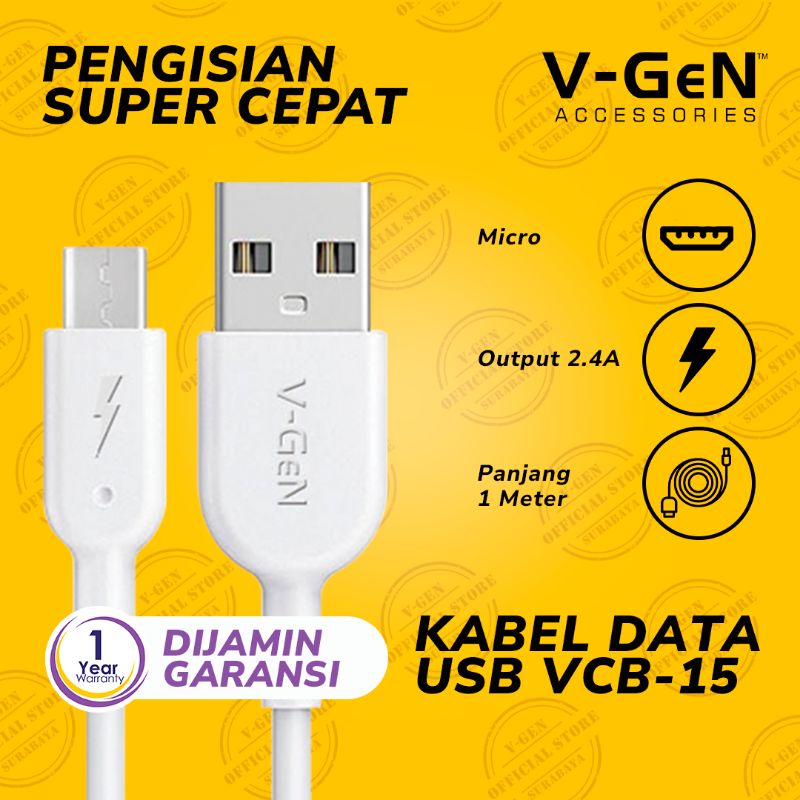 Kabel Data Fast Charging Murah Micro USB Type C Cable V-GeN