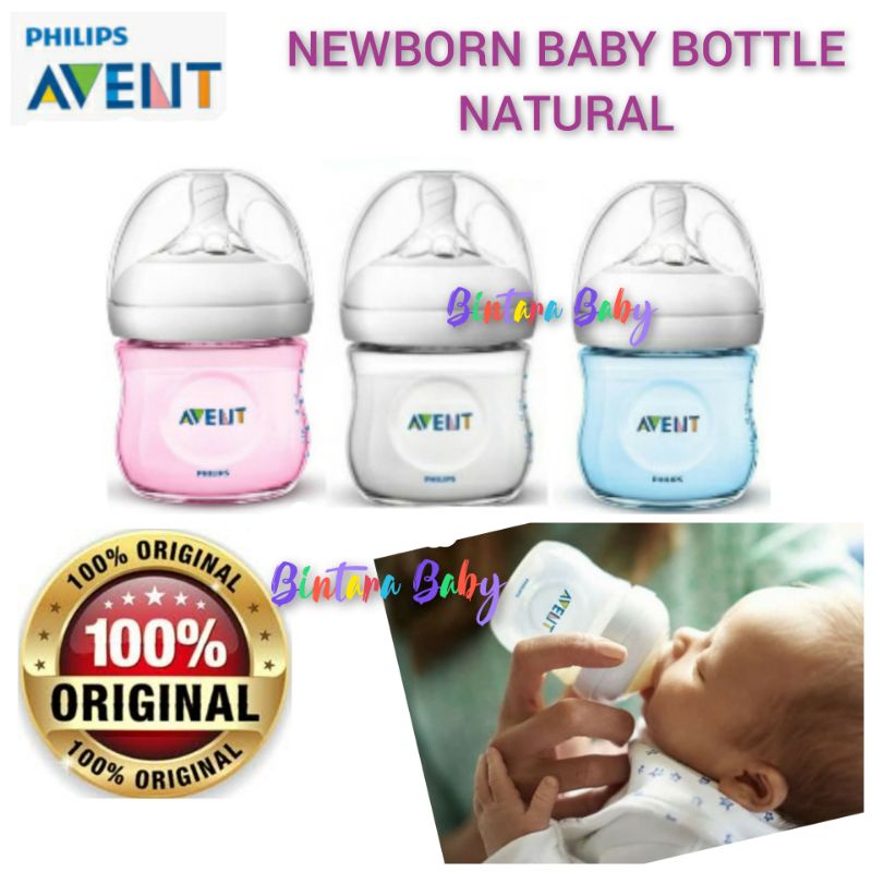 MADE IN ENGLAND - Philips Avent Natural 125ml Botol Susu Philips Avent Natural Newborn Baby Bottle Natural Ulir