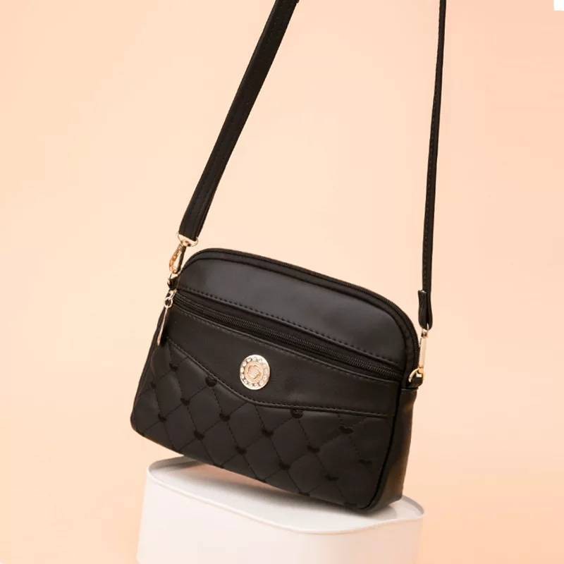 Sarla - Tas Selempang Wanita Shoulders Bordir Semi Kulit Fashion Wanita Korea