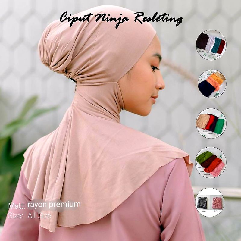 INER ANTEM NINJA RESLETING /Ciput ninja resleting BAHAN SPANDEX RAYON PREMIUM