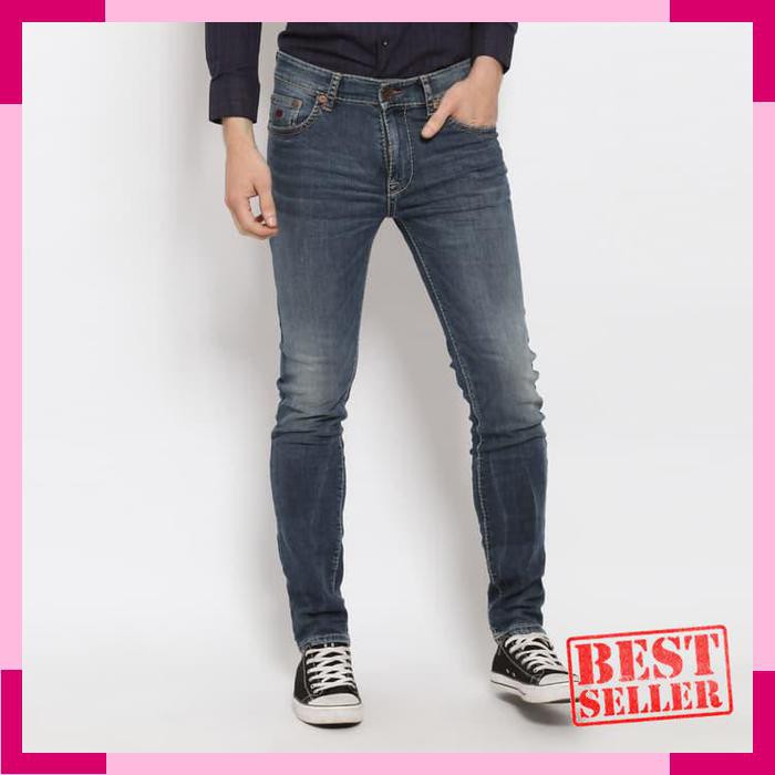 Terlaris ENERGIE Jeans Pria Original - Thor Jeans Slim Fit - Biru- 29