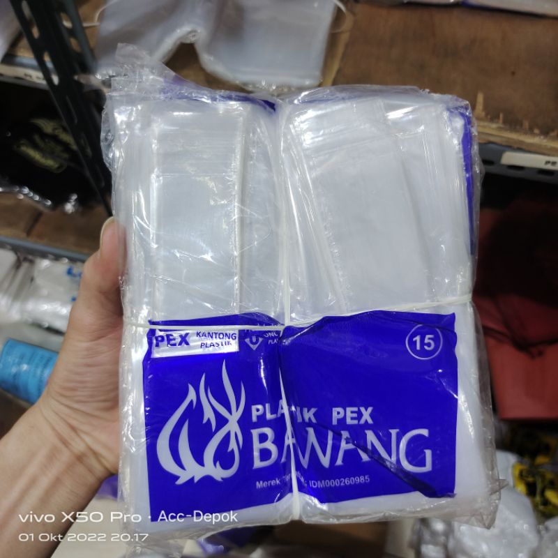 KANTONG PLASTIK PEX MEREK BAWANG UK 15 20 25  / KANTONG DUS 18X18 &amp; 20x20 BAHAN PE BENING TEBAL KUALITAS PREMIUM