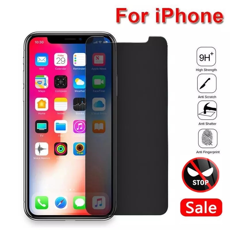 Pelindung Layar Tempered Glass Anti Spy Untuk Iphone 12 Mini 11 Pro Xs Max X Xr 6 7 8 Plus