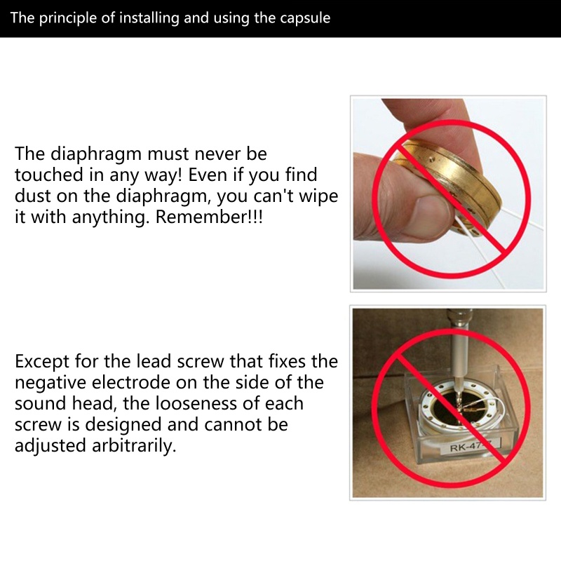 Btsg Mikrofon Diafragma Besar Cartridge Core Kapsul Diameter 34mm/1.33in Tembaga
