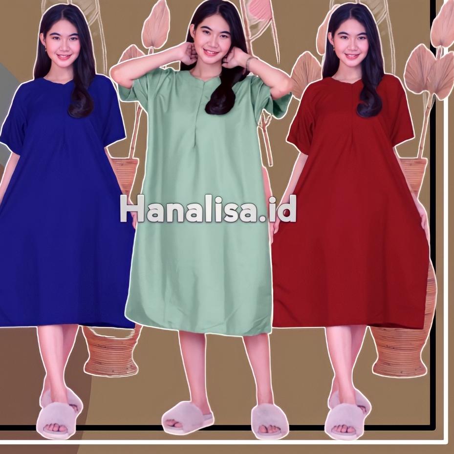 Recomended.. BAJU DASTER BALI POLOS BUSUI RESLETING DEPAN MIDI PIYAMA REMAJA WANITA BUMIL MOTIF BUNG