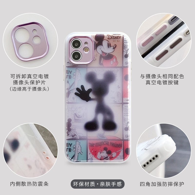 Soft Case Silikon Motif Mickey Mouse Untuk Iphone 11 12 Pro Max 7 8 Plus X Xs Max Xr Se 2020