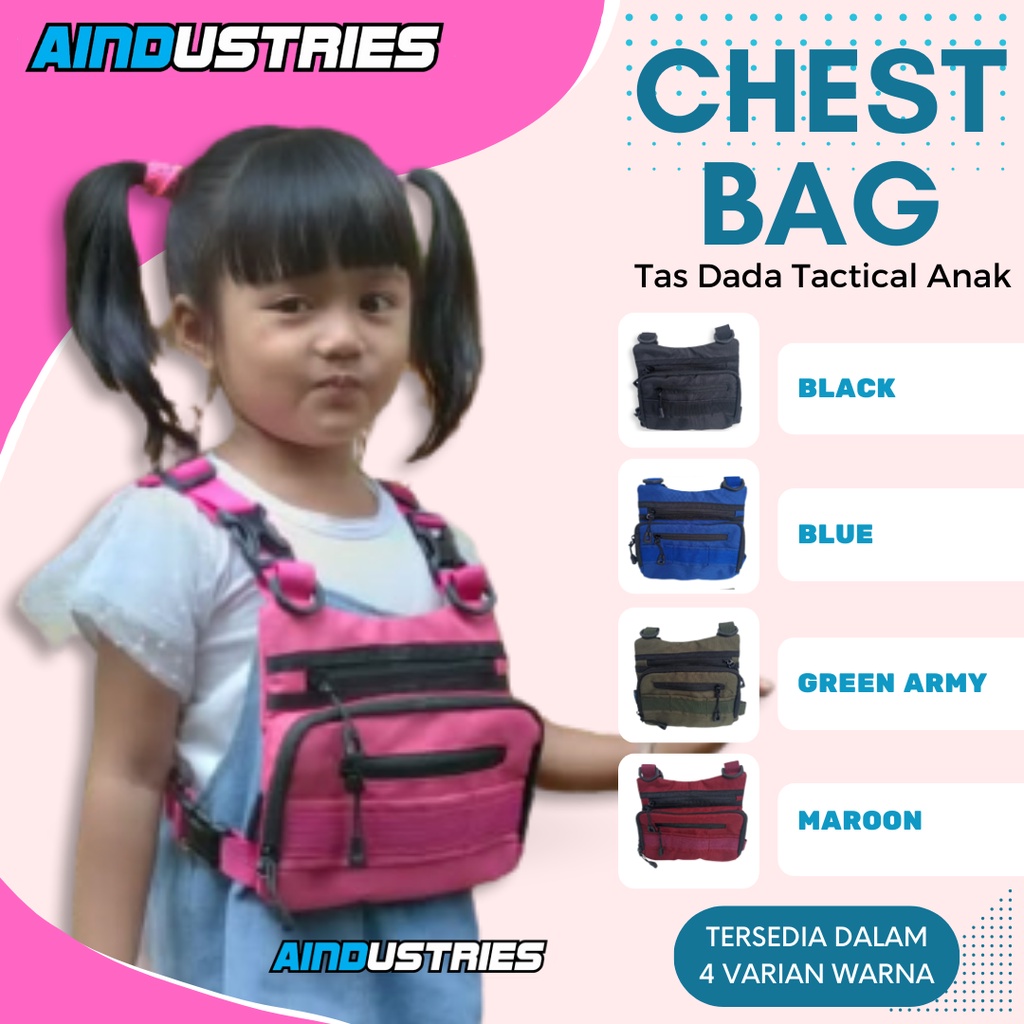CHEST BAG ANAK Tas Dada Model Gendong Depan Rompi Anak