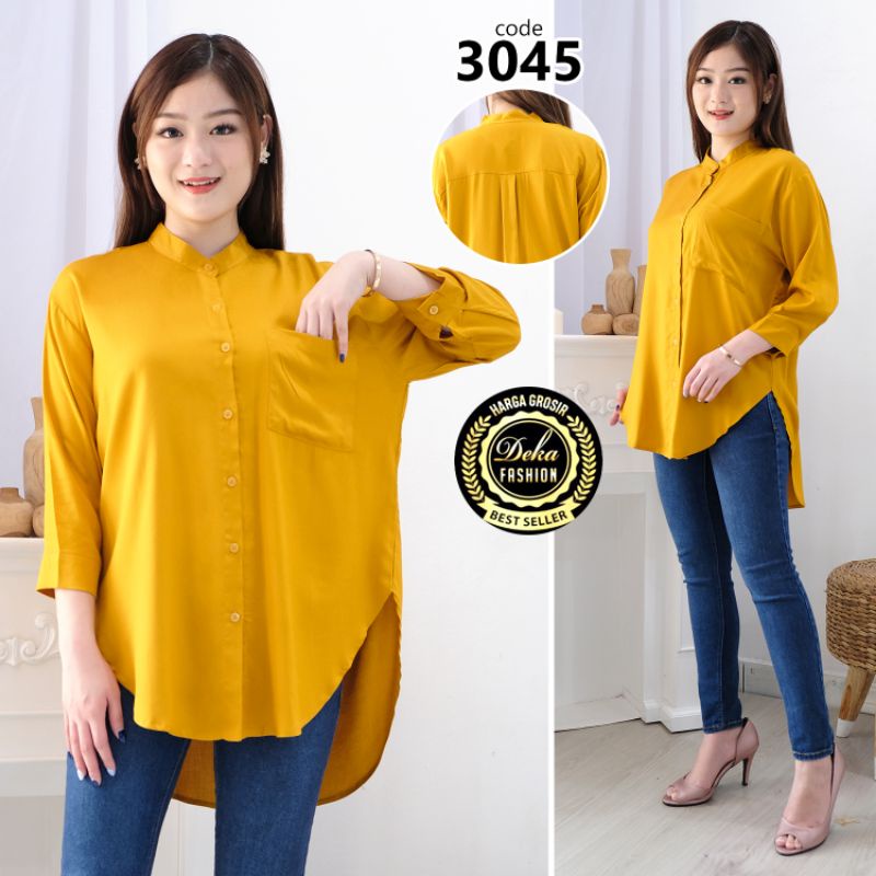 Kemeja wanita / Kemeja wanita botega katun twill 30s - 3045-Kuning