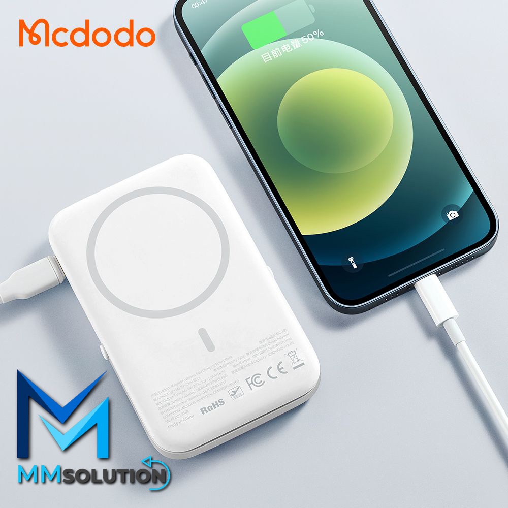 MCDODO MC-705 Power Bank IPHONE Magsafe Wireless Fast Charge 5000Mah