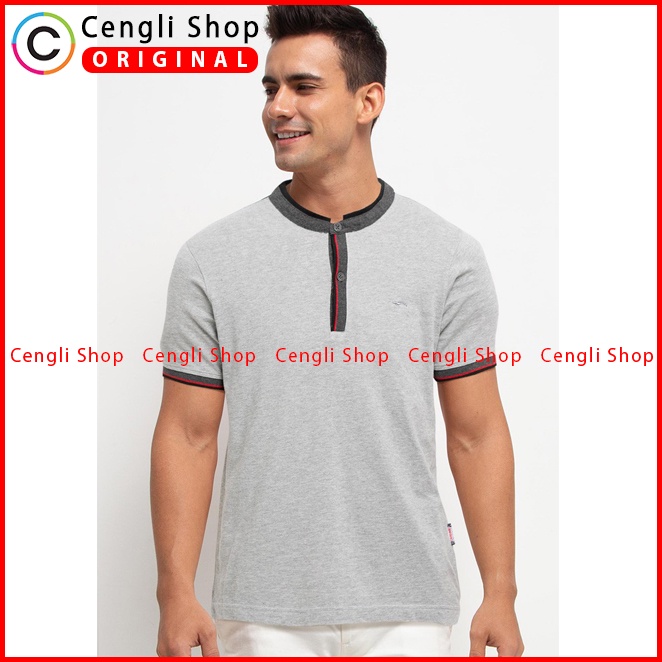 BAJU KAOS POLO PRIA CARDINAL ORIGINAL CASUAL LENGAN PENDEK ABU-ABU CA17