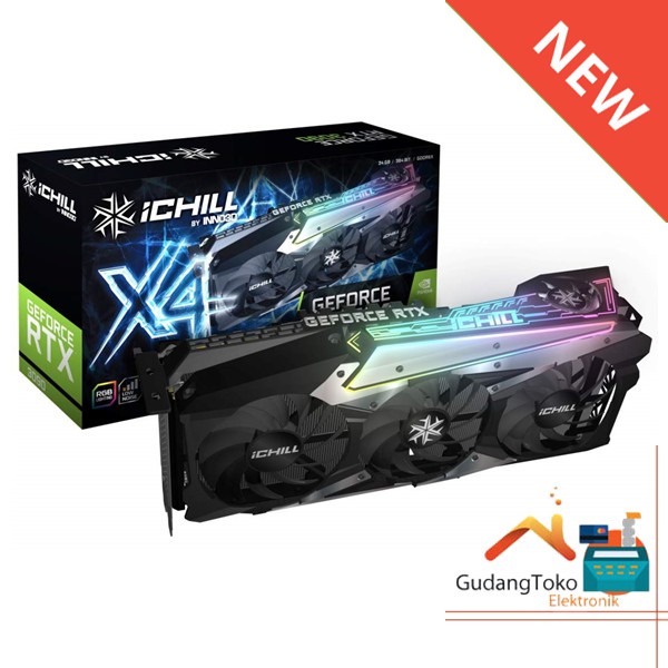 New VGA Inno3D GeForce RTX 3090 ICHILL X4 24GB GDDR6X PCIe 4.0