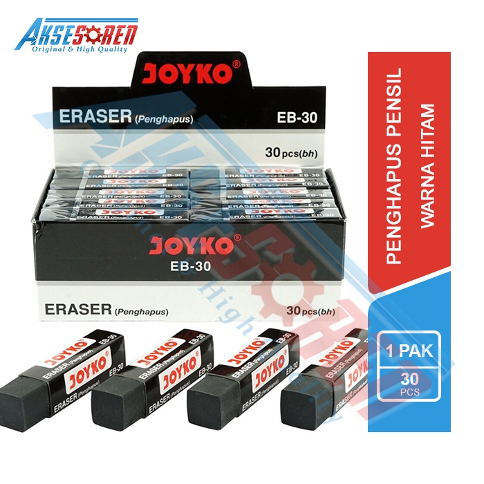 

Penghapus Pensil Besar Joyko [EB-30P/30 pcs] / Stip 2B Eraser Pencil [1 Pack]