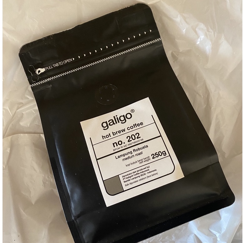 

Kopi Bubuk Robusta Lampung Asli/ Premium 250g (Galigo Coffee)