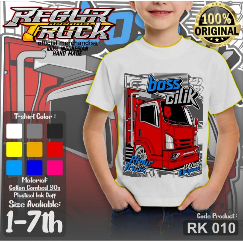 KAOS ANAK FASHION DISTRO ANAK T-SHIRT TRUCK ANAK KECIL