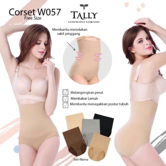 Celana Dalam Korset Tulang Pengait All Size Fit to XL TALLY W057