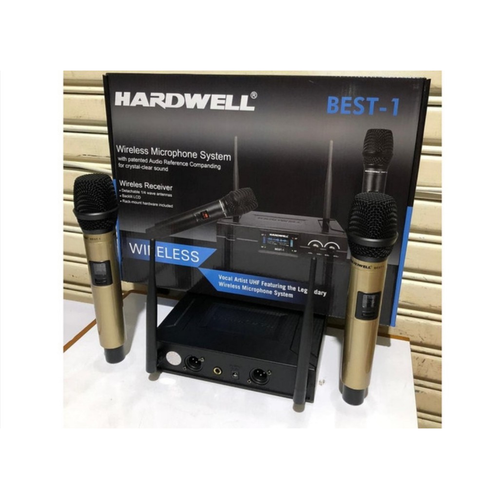 Mic Wireless Hardwell BEST 1 Dual Handle Original Mic Terbaik