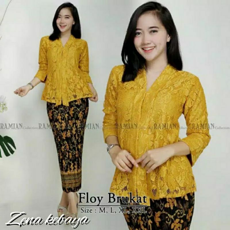 SET KUTUBARU FLOY BRUKAT KEBAYA MODERN KARTINI WISUDA KEBAYA BRUKAT MODERN