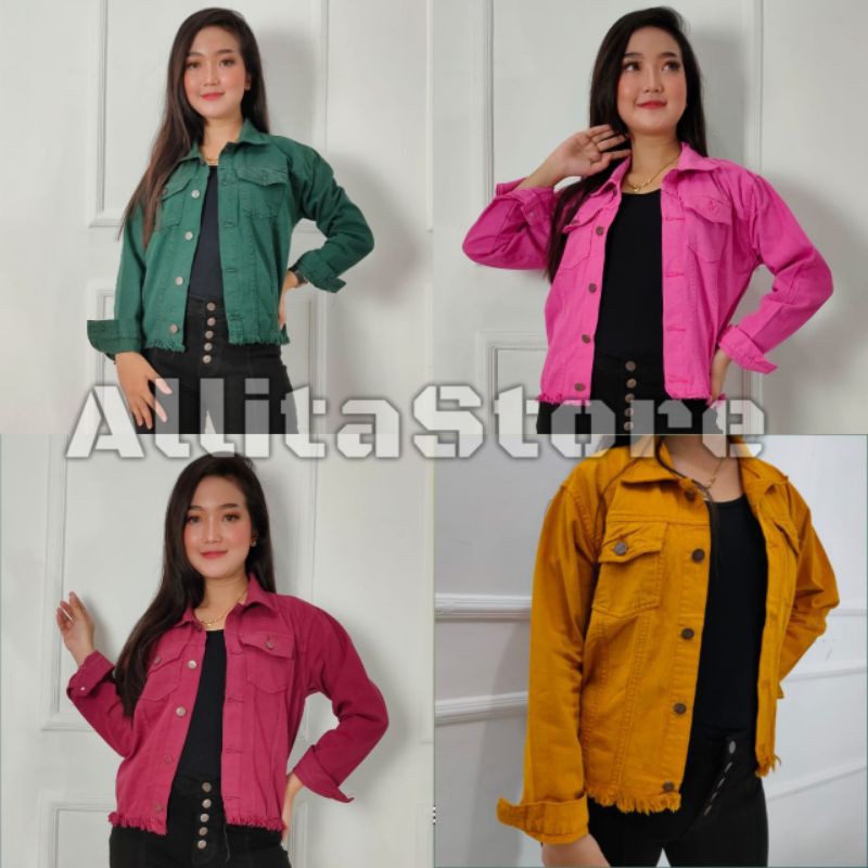 JAKET BIONDY / JAKET JEANS WANITA / JAKET JEANS BIONDY / JAKET BIONDY MAROON MUSTARD