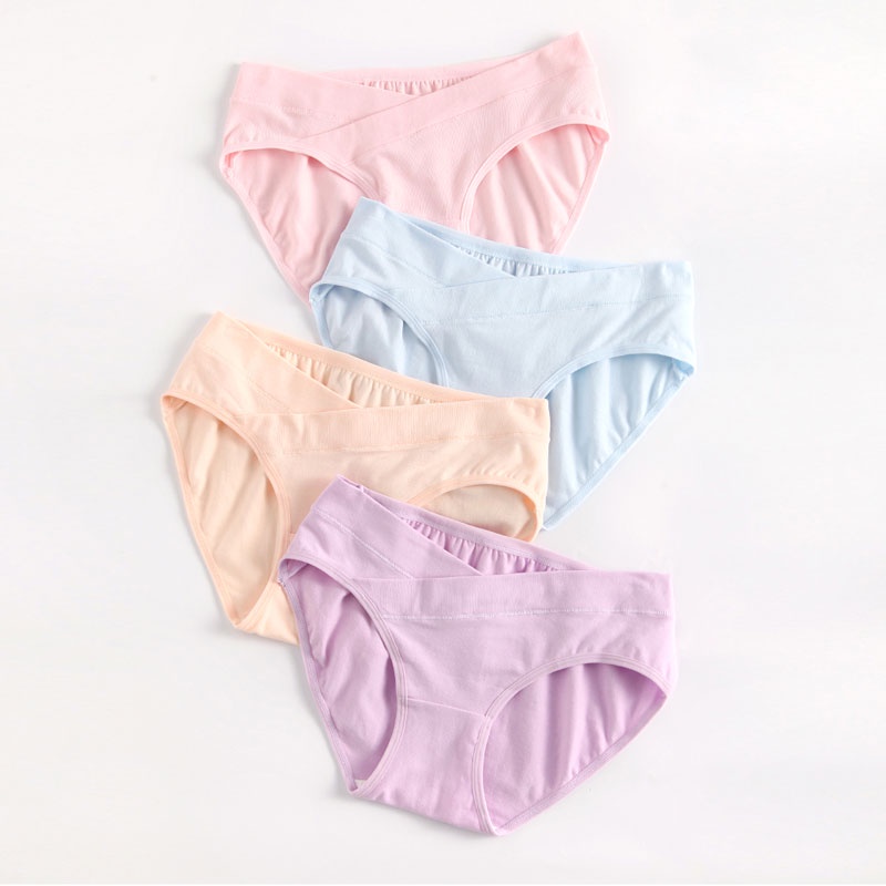 Celana dalam hamil katun Cd jumbo bumil ibu Pinggang rendah melahirkan dan nifas Baju wanita Anti bakteri seamless 20020