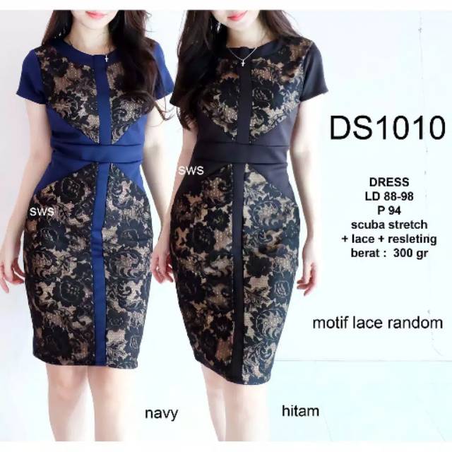 DRESS WANITA DRESS CEWEK BAHAN SCUBA IMPORT