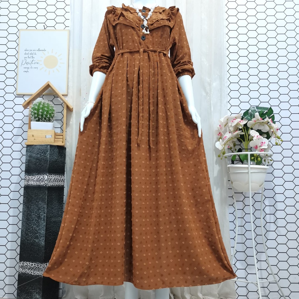 Gamis crinkle uragiri two tone/ kringkle viral