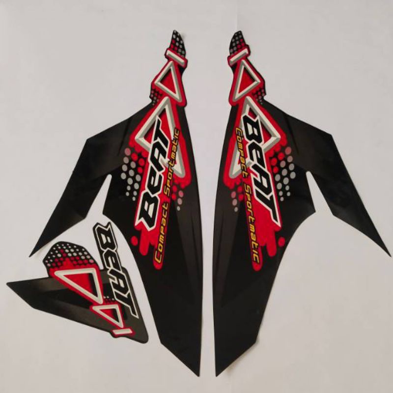 stiker striping honda beat karbu 2011 hitam