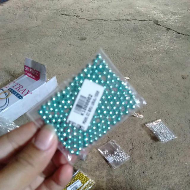 Mutiara Perl Bead Biru  Blue Edible Hiasantopping Kue Cupcake Bento