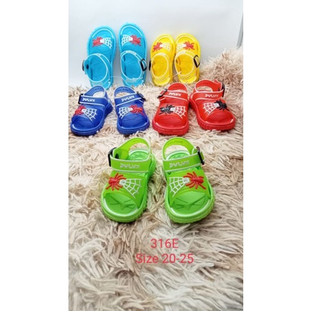 Sandal anak motif laba laba size 20-25 (316E)