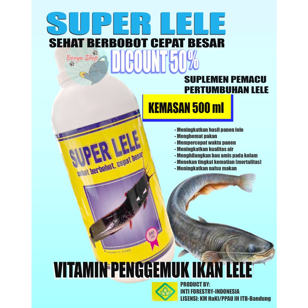 500 ML- SUPER LELE-OBAT PENGGEMUK IKAN LELE,VITAMIN PENGGEMUK IKAN LELE,JAMU PEMACU PERTUMBUHAN IKAN LELE,SIMBA PLUS