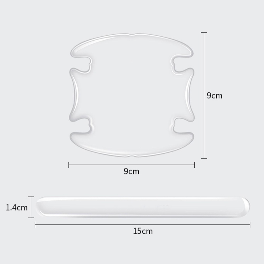 Stiker Pelindung Transparan Anti Gores / Tabrakan Untuk Gagang Pintu Mobil
