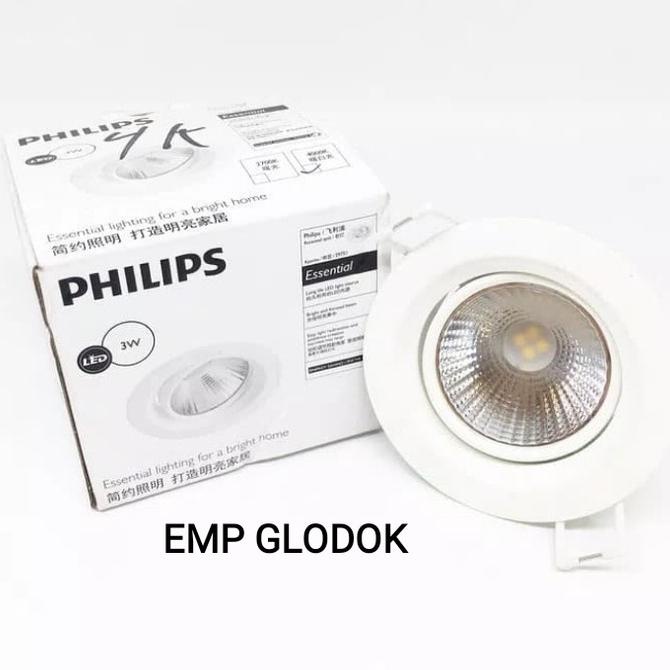 Gaya Philips Recessed Led Spotlight 3W Kyanite 59751 3Watt Bergaransi