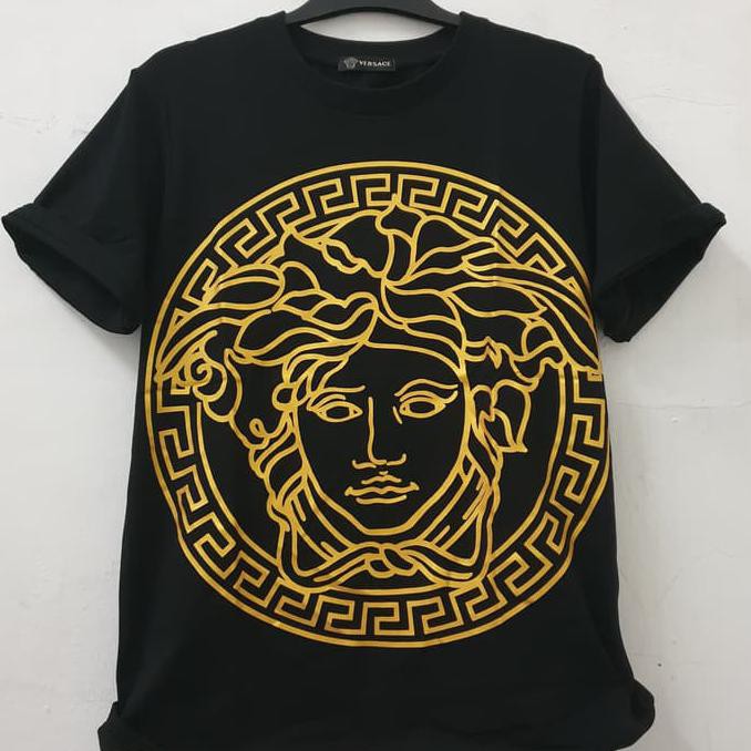 Kaos Oblong Versace Mirror Quality / Pria / Slimfit .Aruansy.Olshop